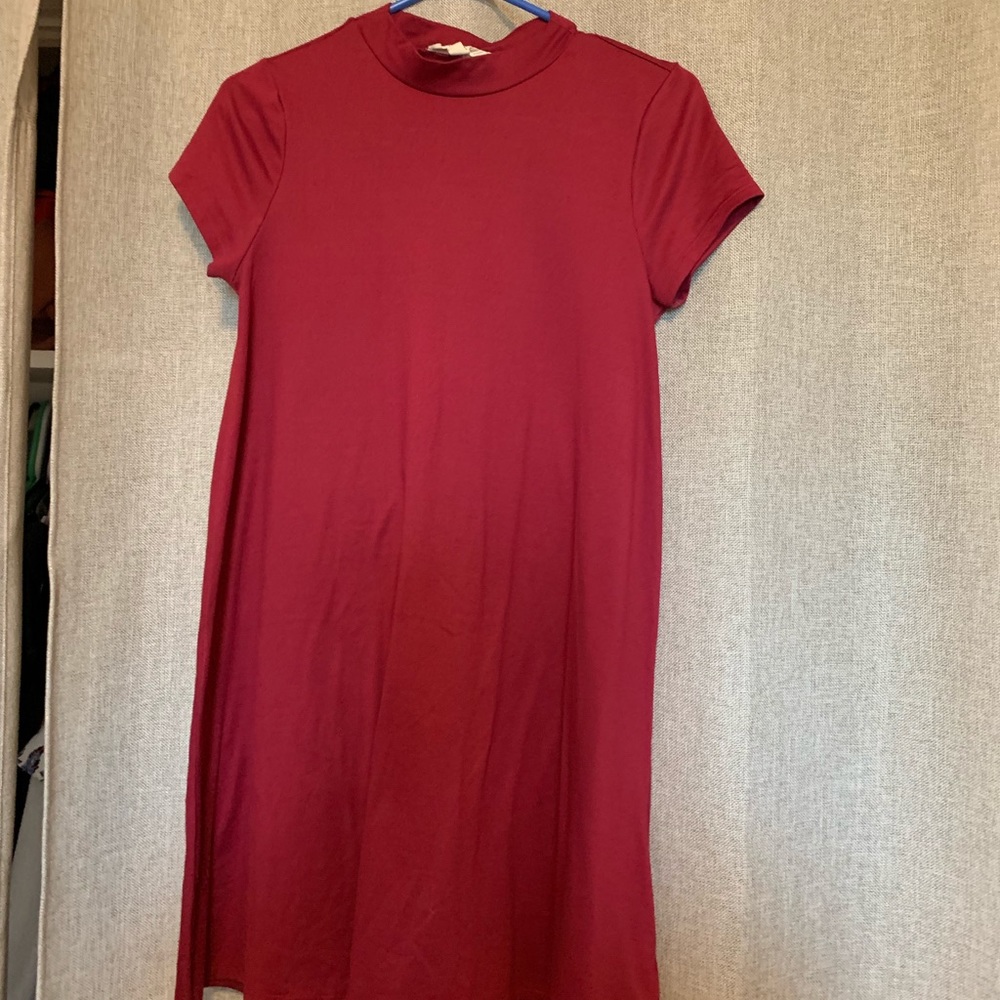 Pink cranberry colored dress.